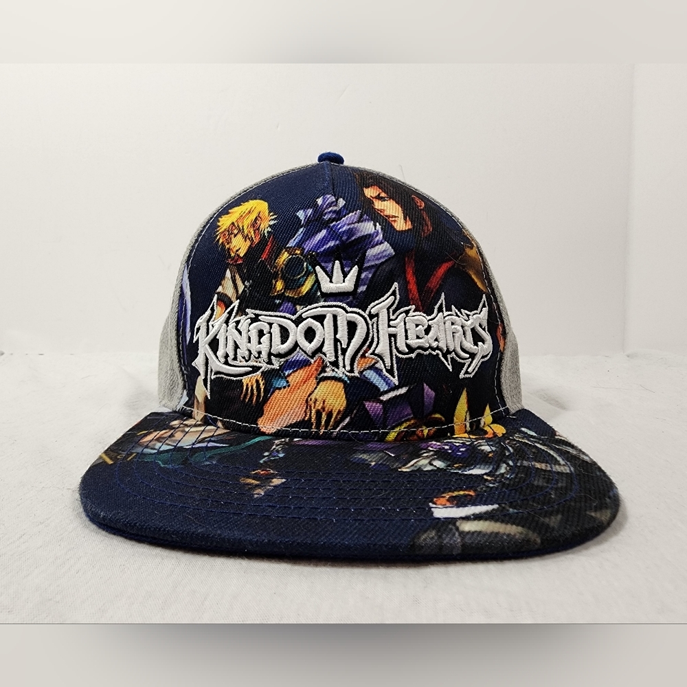 Disney Kingdom Hearts Animae 2018 Adult Cap Hat Snap Back Blue Gray